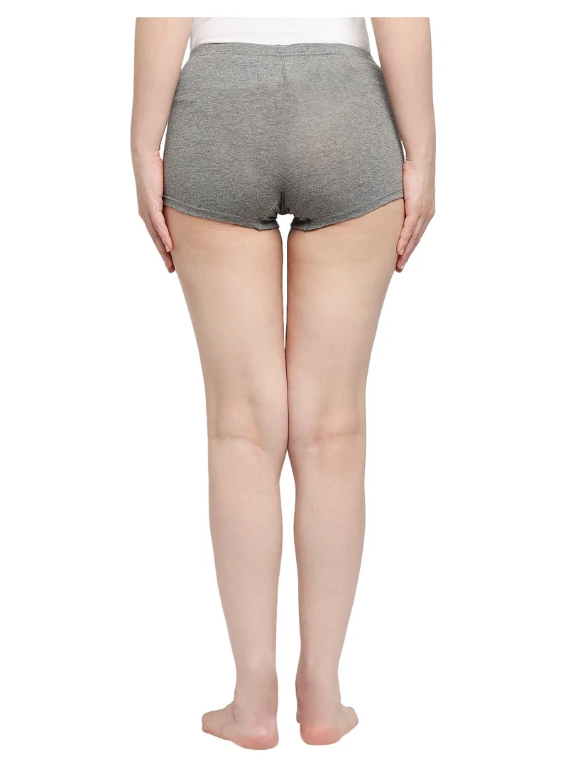 BYC Women's Boyshort Boxer Brief - Grey