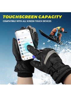 KASTWAVE Winter Gloves for Men Women - Wool Fleece Liner Touchscreen Gloves, Thermal Warm Winter Gloves for Cold Weather  - Image 4