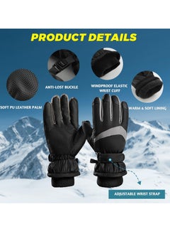 KASTWAVE Winter Gloves for Men Women - Wool Fleece Liner Touchscreen Gloves, Thermal Warm Winter Gloves for Cold Weather  - Image 3
