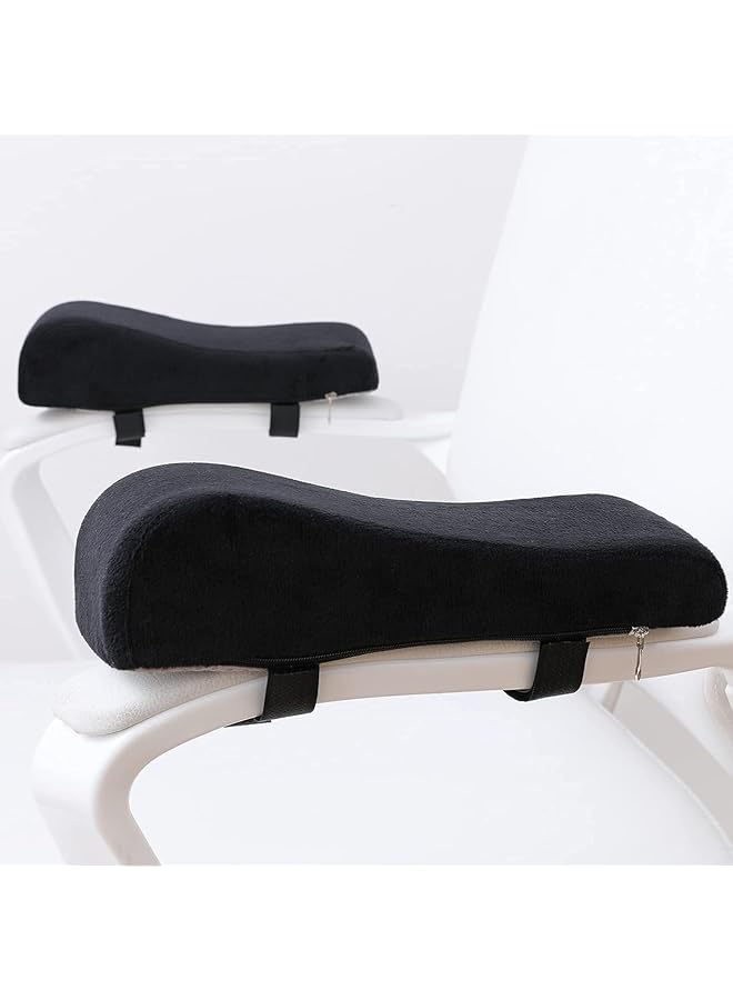 erorex 2Pcs Chair Armrest Pads Memory Foam Comfort Armrest Pad Wider And Thicker Universal Chair Arm Cover Relieving Pressure On Elbow And Forearm Suitable For Office Chair  - Image 1