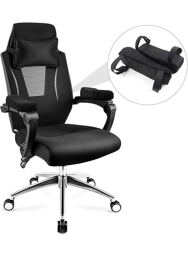 erorex 2Pcs Chair Armrest Pads Memory Foam Comfort Armrest Pad Wider And Thicker Universal Chair Arm Cover Relieving Pressure On Elbow And Forearm Suitable For Office Chair  - Image 2