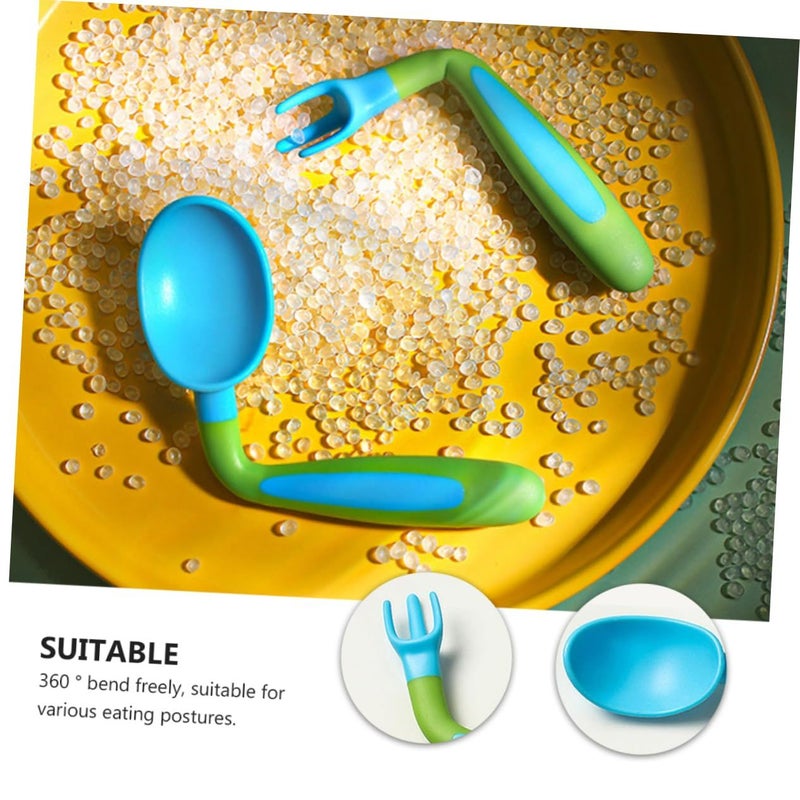 Bendable Fork Spoon Set Tableware for Infant Feeding Easy Clean - Image 5