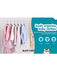 Red Dot Gift 30-Pack Grey Velvet Kids Hangers - (35cm / 14 Inch) Premium Childrens Hangers for Closet, Ultra-Thin Cute Hangers Kids Clothes Hanger, Small Hangers for Kids Clothes  - Image 3