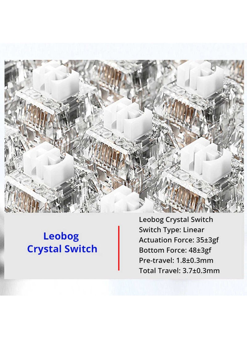 Leobog - K81 Wireless Mechanical Keyboard, Tri-Mode, 75% Keyboard, Hot Swappable, Gasket-Mounted with Knob with Dynamic RGB Lighting - Image 1