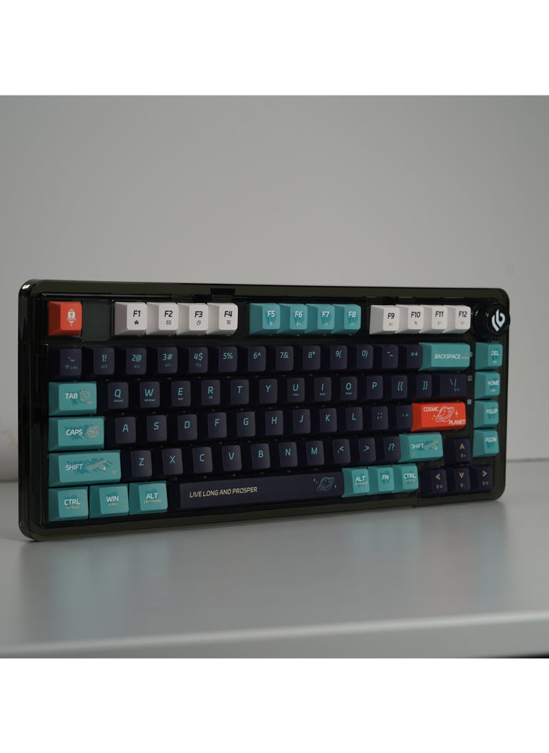 Leobog - K81 Wireless Mechanical Keyboard, Tri-Mode, 75% Keyboard, Hot Swappable, Gasket-Mounted with Knob with Dynamic RGB Lighting - Image 1