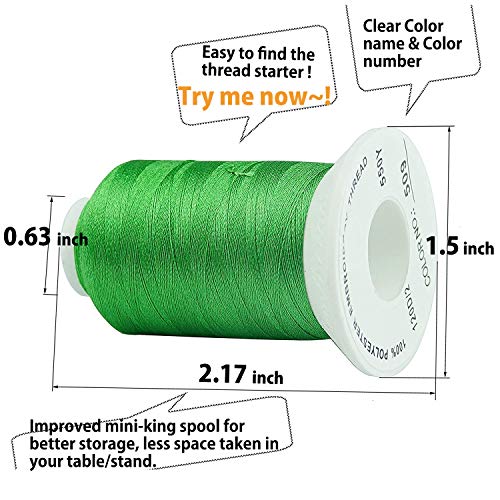 Simthread 32 Madeira Colors Polyester Embroidery Machine Thread Kit 500M (550Y) Similar to Madeira Robinson-Anton Colors - Assorted Color 1 - Image 3
