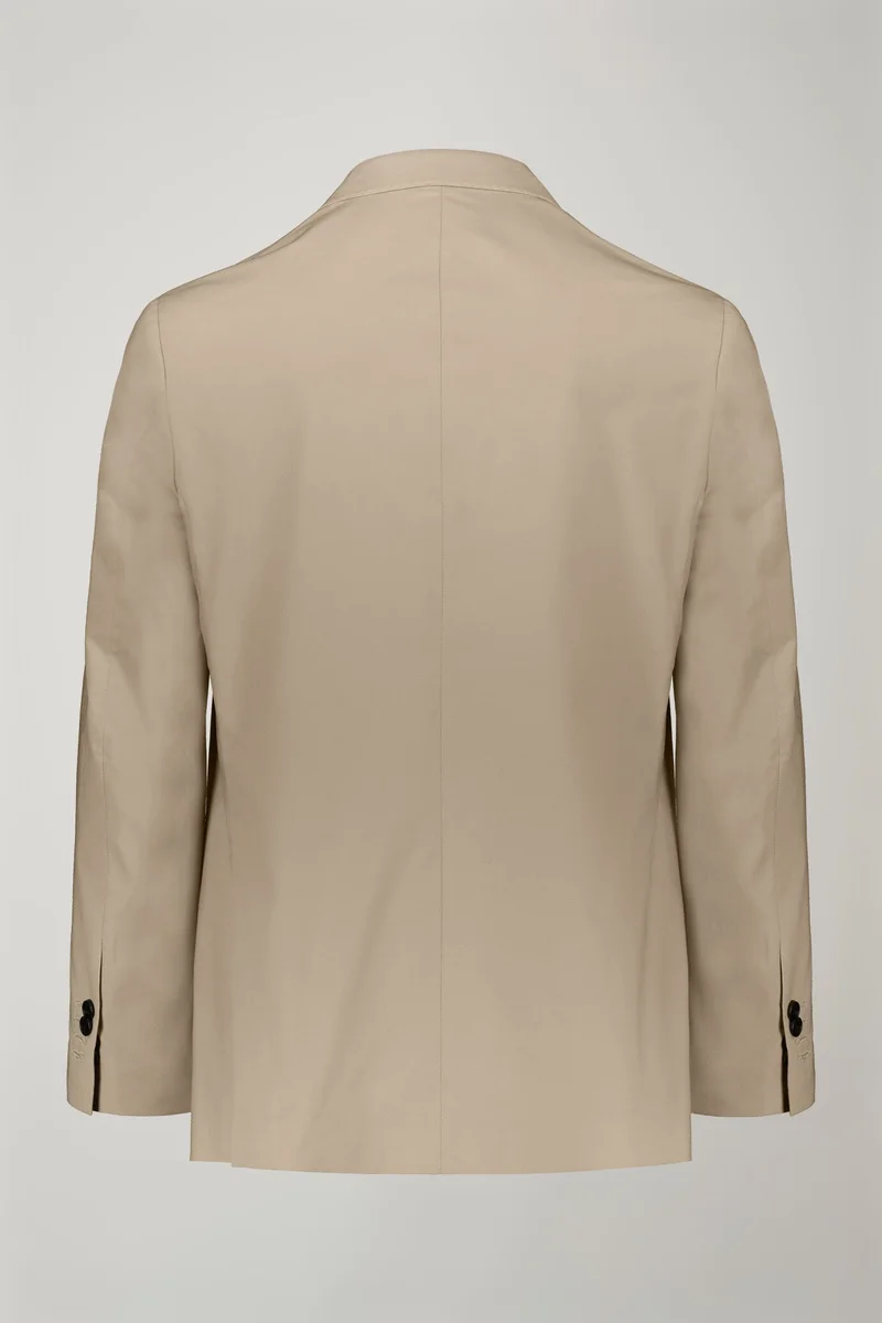 Doppelganger Brown Single-breasted cotton regular fit solid color suit - Beige for Men | Best Price UAE