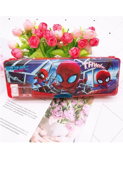 Spider-Man Large Capacity Multifunctional Double-Sided Pencil Case