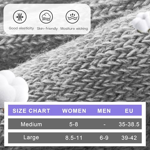 Muezna 6 Pairs Pilates Grip Socks for Women, Non Slip Yoga Socks with Grips, Grippy Socks for Barre, and Hospital - Image 3