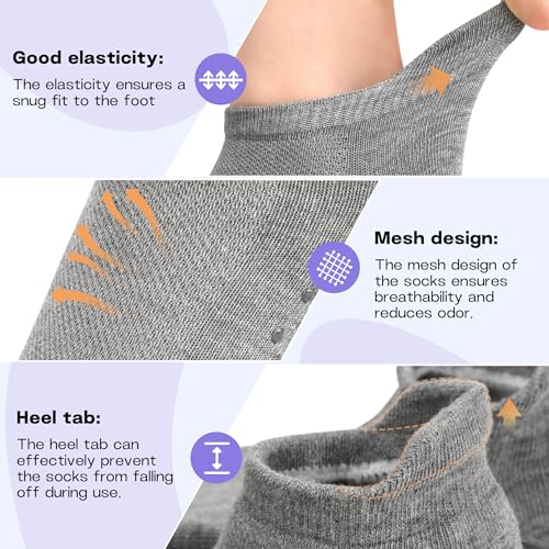 Muezna 6 Pairs Pilates Grip Socks for Women, Non Slip Yoga Socks with Grips, Grippy Socks for Barre, and Hospital - Image 5