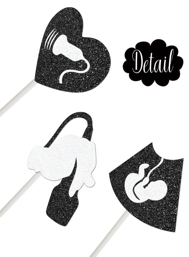 اوموني زينة كب كيك بالموجات فوق الصوتية مكونة من 24 قطعة، زينة كيك لامعة بالموجات فوق الصوتية، زينة حفلات أعياد الميلاد لأخصائيي الأشعة السينية وفنيي الأشعة والممرضين والأطباء ومستلزمات حفلات التخرج - Image 5