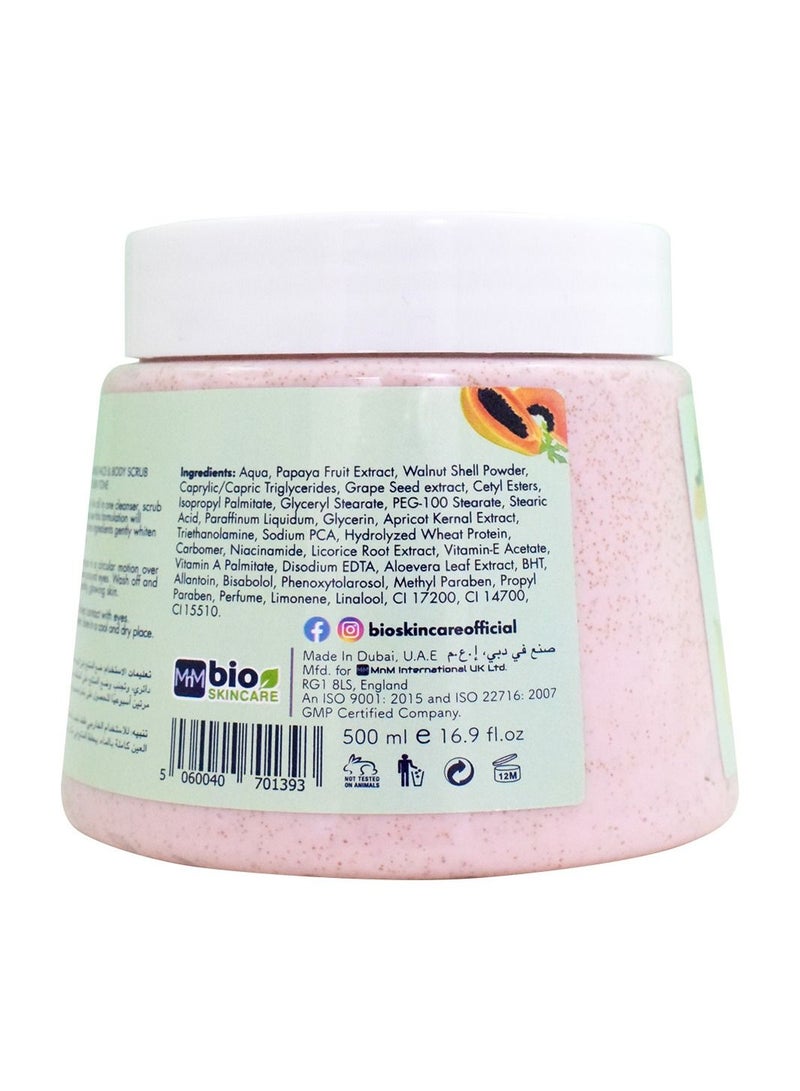 Bio Skincare Papaya Skin Whitening Scrub 500ml - Image 2