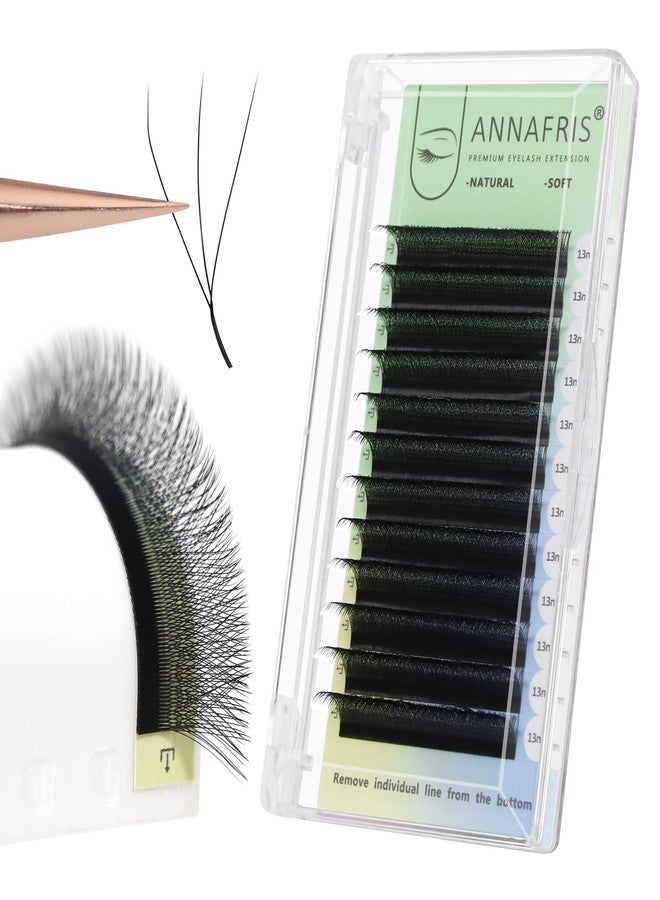 ANNAFRIS 3D Premade Fan W Shape Clover Eyelash Extensions 0.07 C Curl 11mm Volume Self Fanning W Lashes Extension Makeup Supplies Professional Use (0.07 C, 11mm) - Image 1