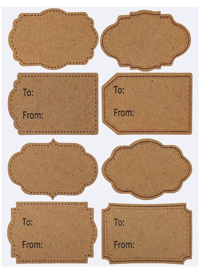 Zacool Natural Brown Kraft to and from Gift Tag Stickers 1.2"X2.4", Brown Kraft to from Present Labels Adhesive Gift Labels Sticker Christmas Holiday Present Labels, 240 Pcs - Image 1