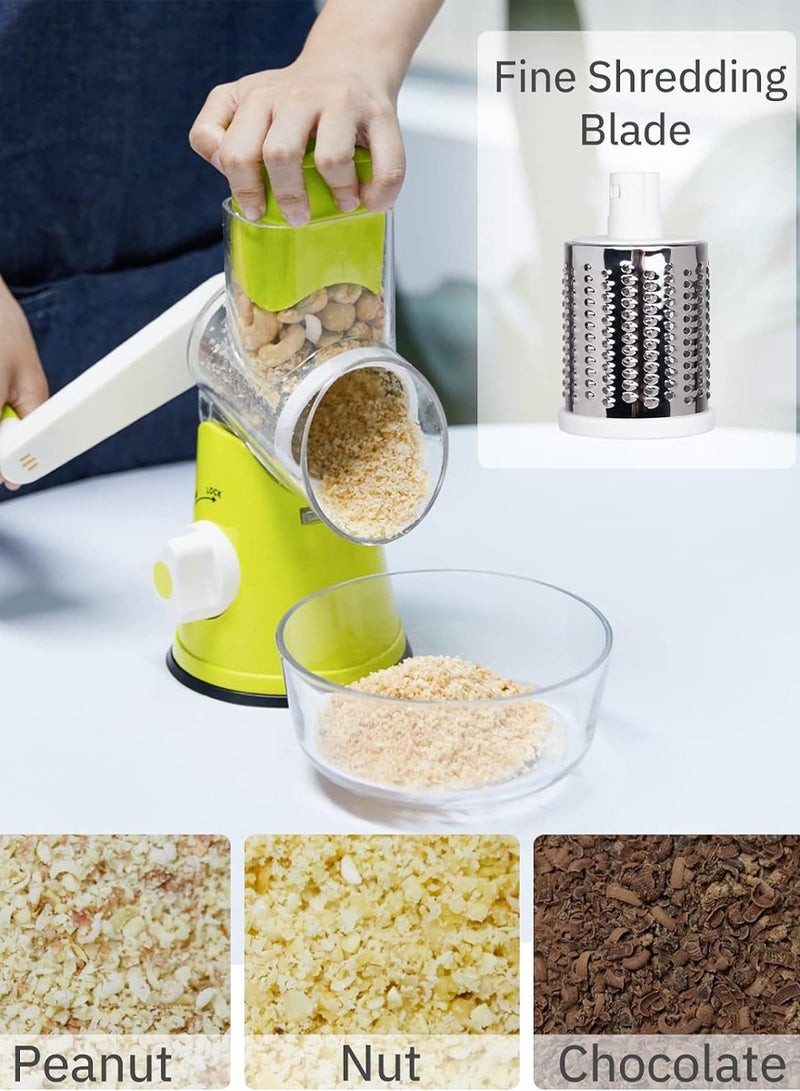 ISHWAZ All in One Slicer Shredder Grater Grinder Mincer, Conveniently and Quickly Slice, Dice, Chop or Shred Your Vegetables, Meat, Nuts, Fruits, High Quality Vegetable Chopper With 3 Interchangeable Blades - Image 3