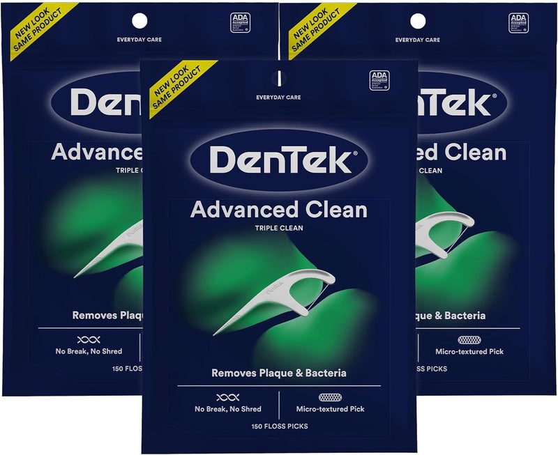 DenTek Triple Clean Advanced Floss Picks - Pack of 3 - Image 1