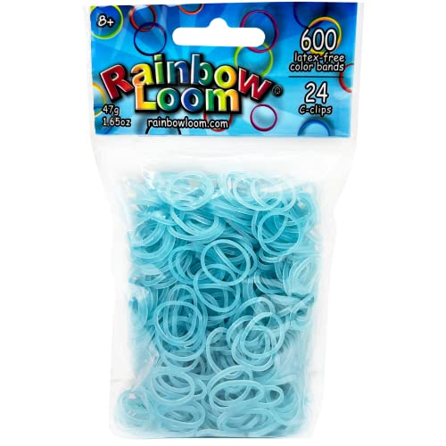 Rainbow Loom Glow Blue Rubber Bands with 24 C-Clips - Image 4