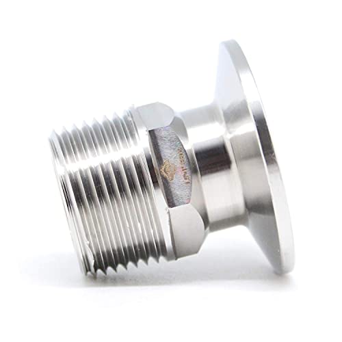 QiiMii 1.5" Tri Clamp Adapter to 1" MNPT Thread Ferrule Hexagonal Sanitary Pipe Fitting - Image 5