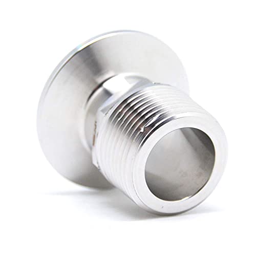 QiiMii 1.5" Tri Clamp Adapter to 1" MNPT Thread Ferrule Hexagonal Sanitary Pipe Fitting - Image 4