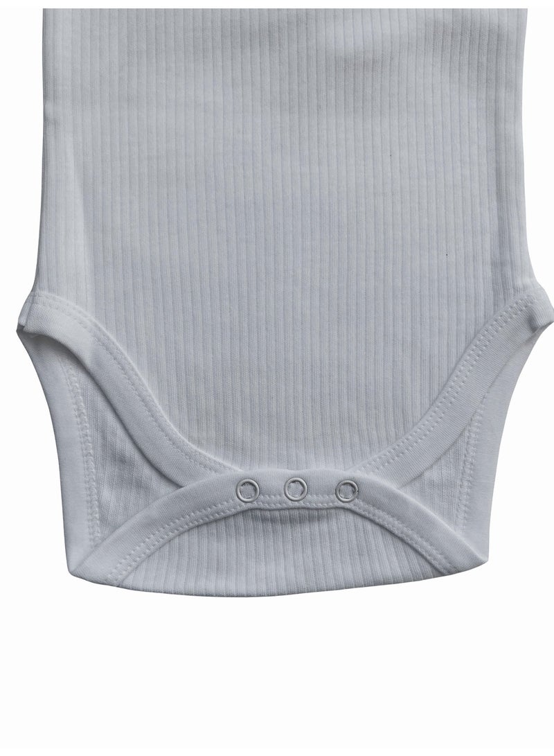 Little Bee 'Pack of 5 ,100% Super Soft Cotton, Sleeve less,  Romper/Bodysuit, For New Born To 30Months,- White - Image 4