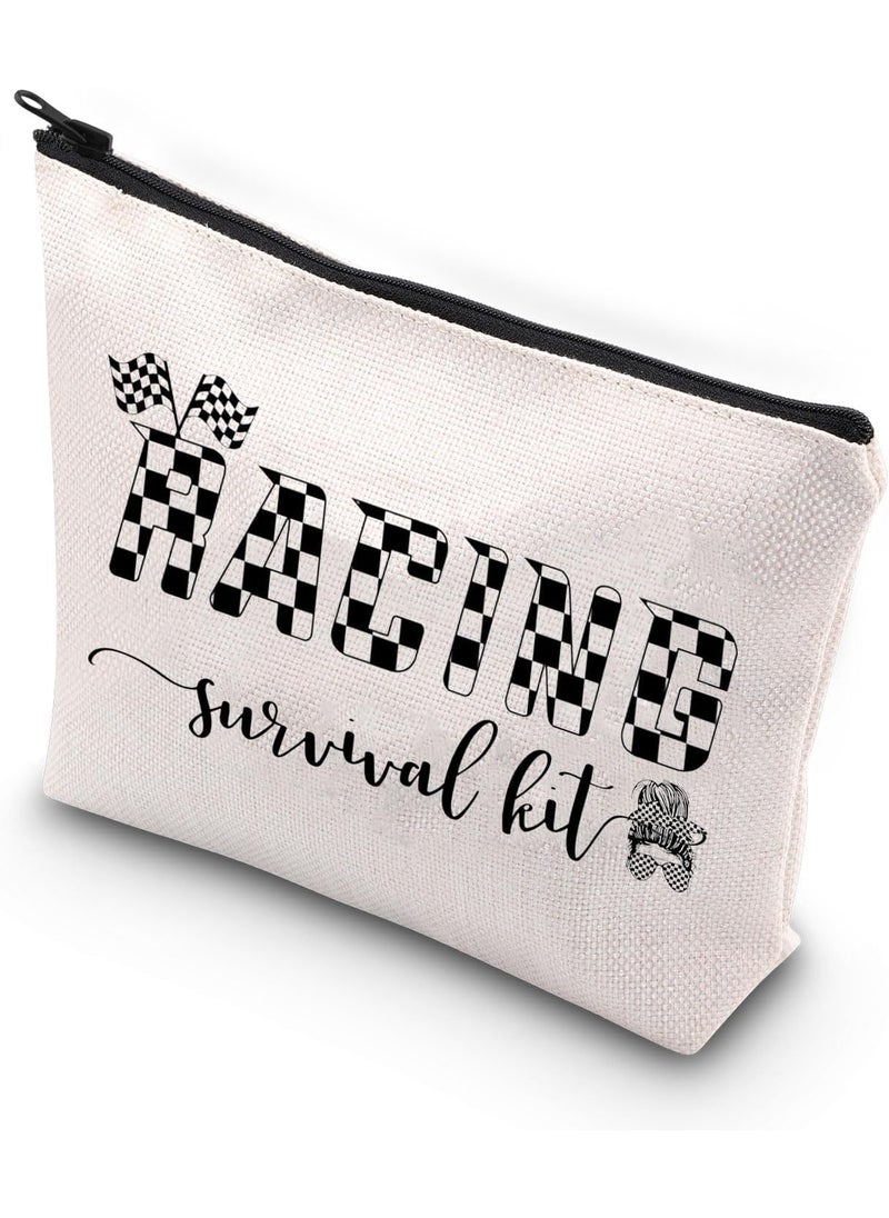WCGXKO - WCGXKO Racing Driver Gift Dirt Track Racing Gift Racing Zipper Pouch Makeup Bag (RACING) - Image 1