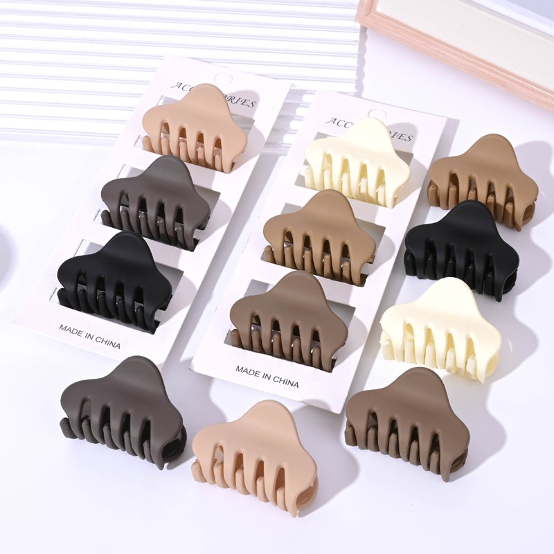 4.5Cm Medium Milk Tea Triangle Simple Hair Clip Women'S High Pone-Tail Half-Length Hair Claw -Selling Hair Accessories - Image 2