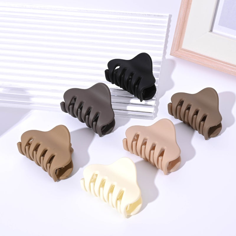 4.5Cm Medium Milk Tea Triangle Simple Hair Clip Women'S High Pone-Tail Half-Length Hair Claw -Selling Hair Accessories - Image 3