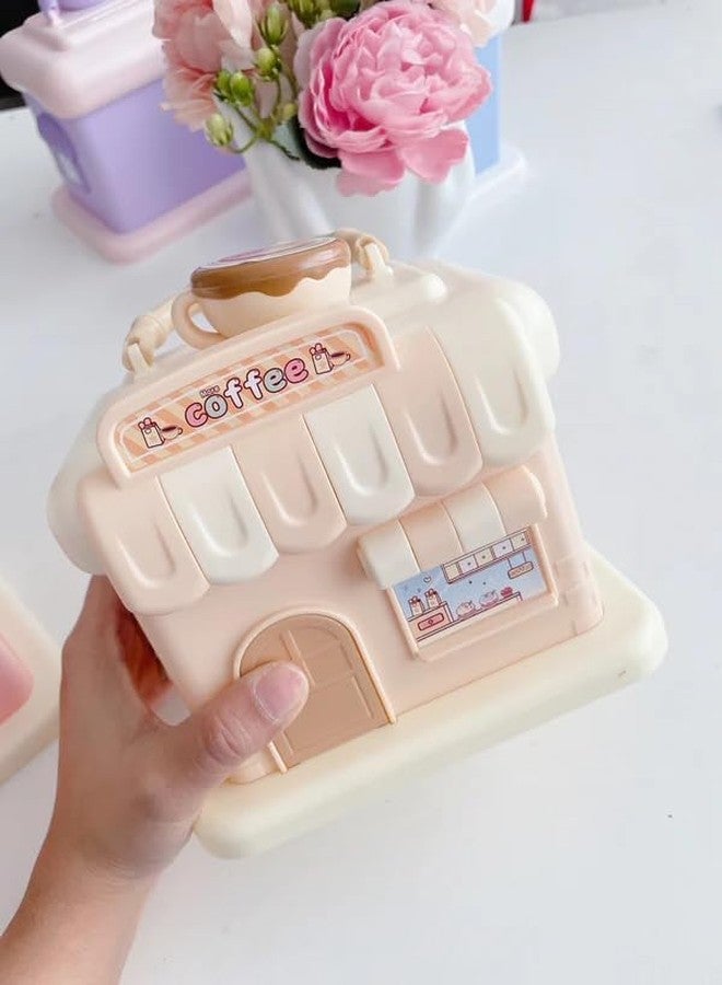 SQUICKLE حصالة نقود محمولة بتصميم كرتوني لطيف من SQUICKLE | صندوق توفير نقود بقفل برقم سري | حصالة نقود صغيرة هدية مثالية للأولاد والبنات، أفضل هدية تذكارية للأطفال (عبوة من قطعة واحدة) (مقهى - أزرق) - Image 4