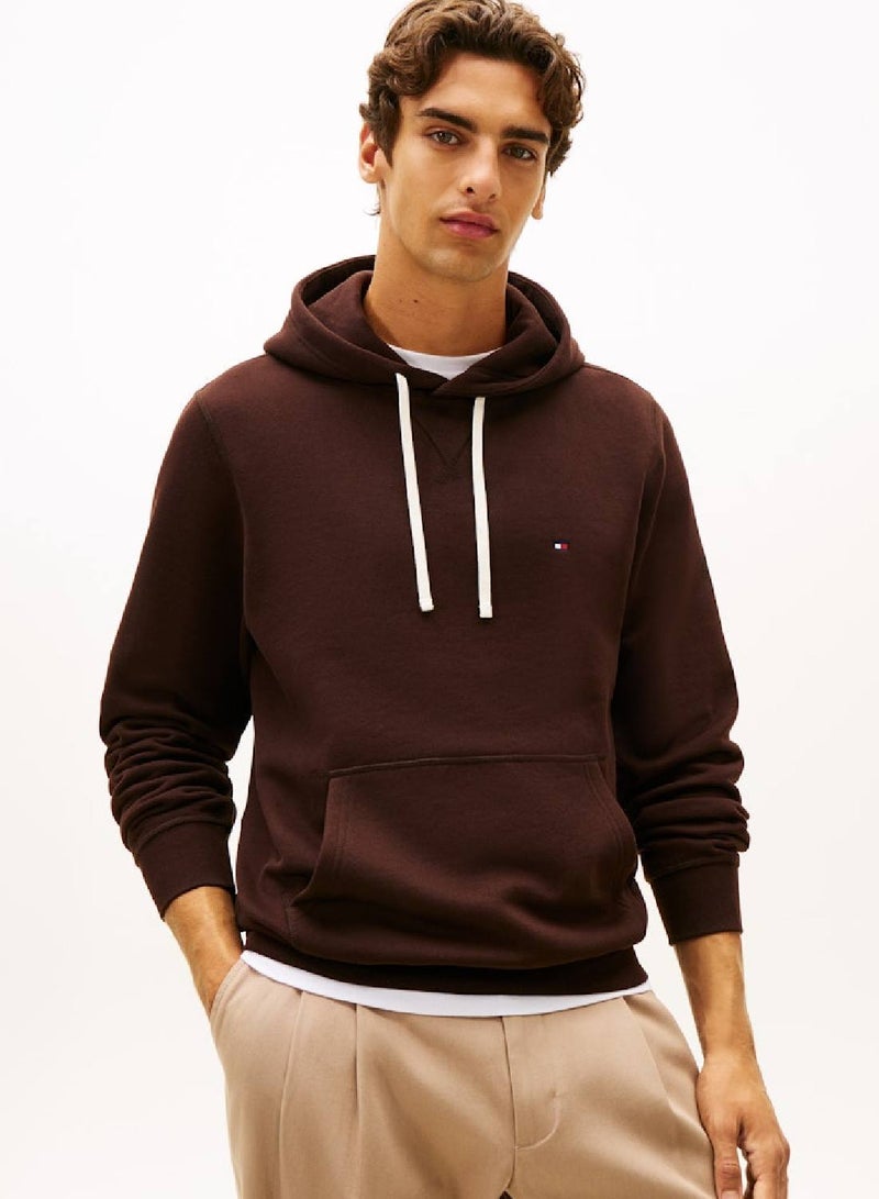 TOMMY HILFIGER Flag Embroidery Fleece Hoody - Image 1