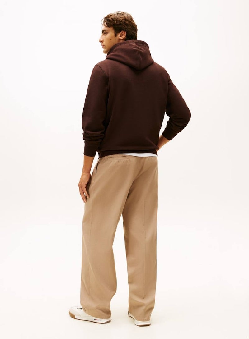 TOMMY HILFIGER Flag Embroidery Fleece Hoody - Image 2