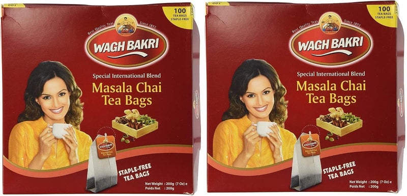Wagh Bakri Masala Chai Tea Bags - Special International Blend, 100 Count - Image 1