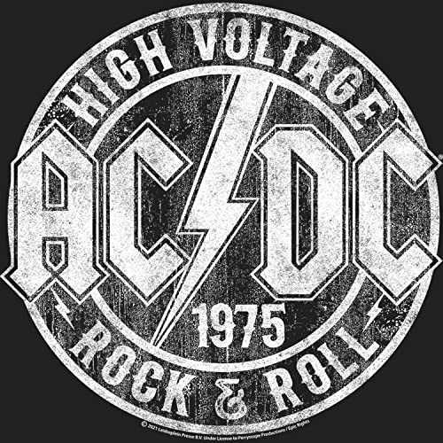 American Classics ACDC High Voltage 1975 Rock & Roll Mens Short Sleeve T Shirt Vintage Style Classic Rock Graphic Tees Black Heather - Image 2