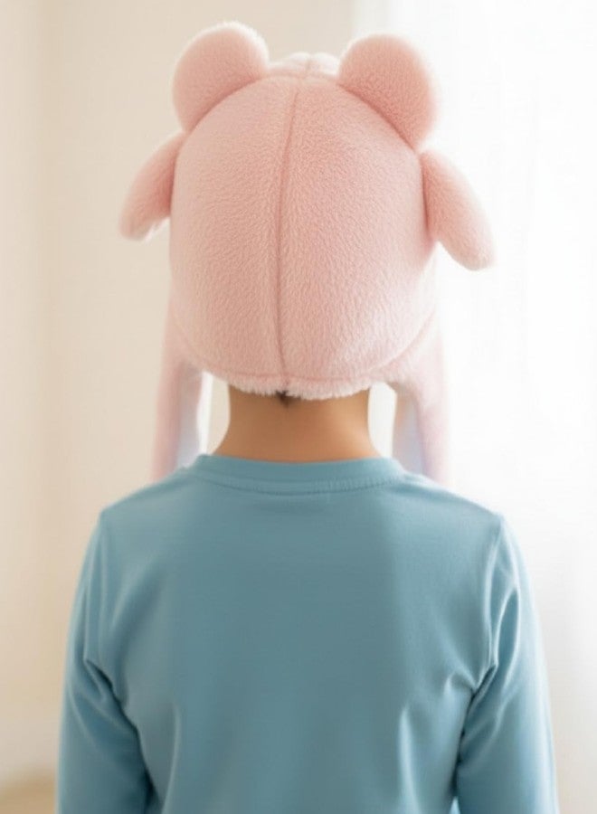Zacharias Boy's Kids Winter Woolen Fur Kids Cap jy-1005 (Pink_Pack of 1) (4-8 Years) - Image 2