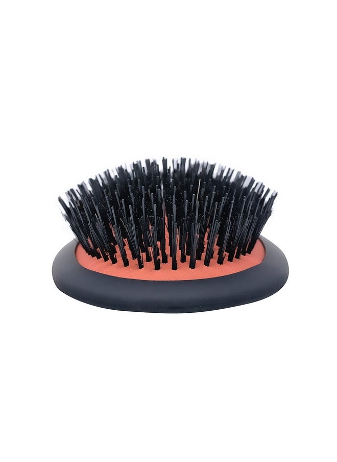 Spornette Large Luxury Cushion Boar And Nylon Bristle Oval Hair Brush (#Lx-1) With A Soft Satin No-Slip Handle Best Used For Styling, Smoothing All Hair Types, Wigs And Extensions For Women And Men  - Image 4