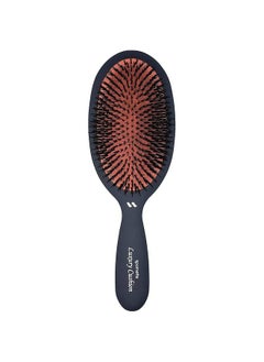 Spornette Large Luxury Cushion Boar And Nylon Bristle Oval Hair Brush (#Lx-1) With A Soft Satin No-Slip Handle Best Used For Styling, Smoothing All Hair Types, Wigs And Extensions For Women And Men  - Image 1