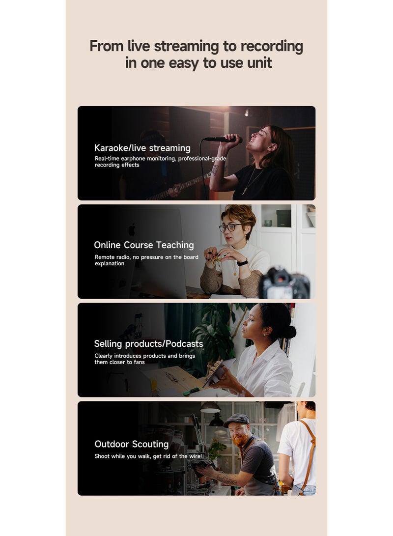 Wireless Lavalier Microphone, TikTok Live Mobile Video Recording 2.4G Noise Cancelling Mini Microphone for Live Video, Recording Video Blogs, Interviews, Online Classes - Image 5