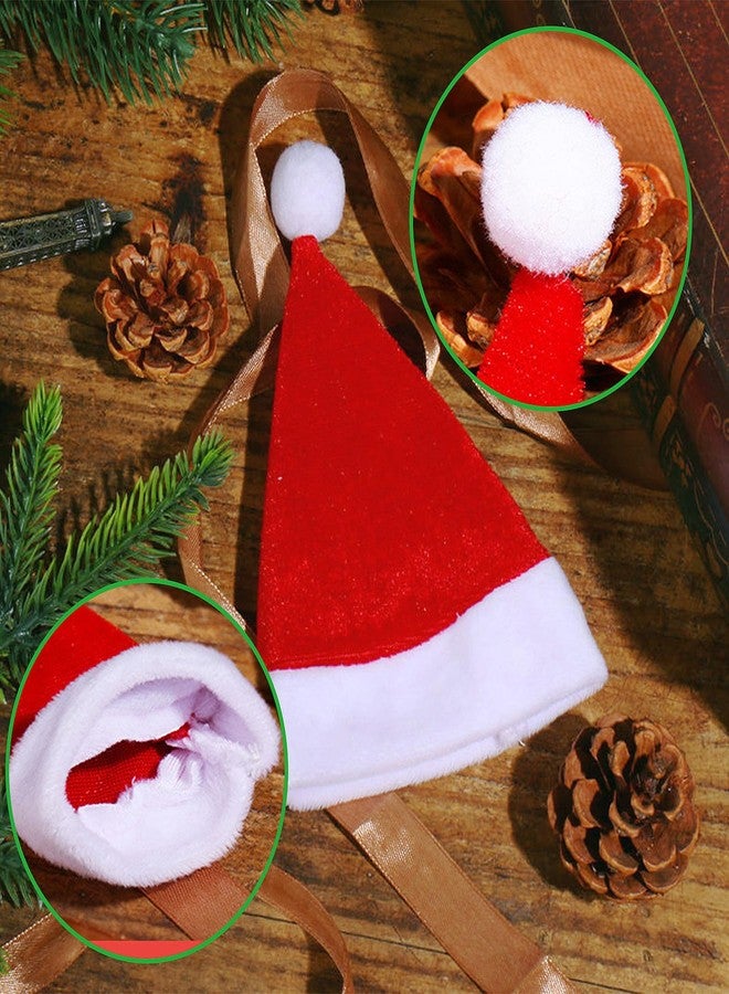 GHAMYEE 24pcs Mini Santa Hat Crafts 2inch 3inch - Image 2