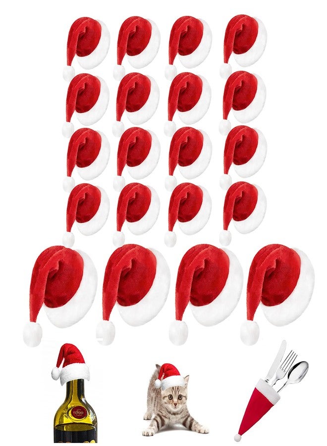 GHAMYEE 24pcs Mini Santa Hat Crafts 2inch 3inch - Image 1