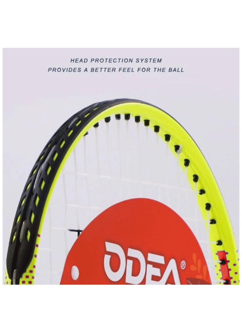 ODEA 3501-25 Inch Junior Tennis Racquet With Bag, YellowxRed  - Image 5