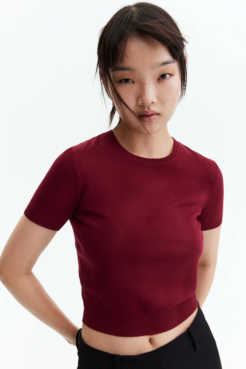 H&M Fine-knit T-shirt
