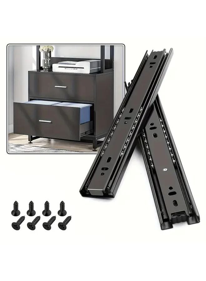 18 Inch Heavy Duty Ball Bearing Drawer Slides 100LB Capacity Full Extension 1 Pair - Image 1