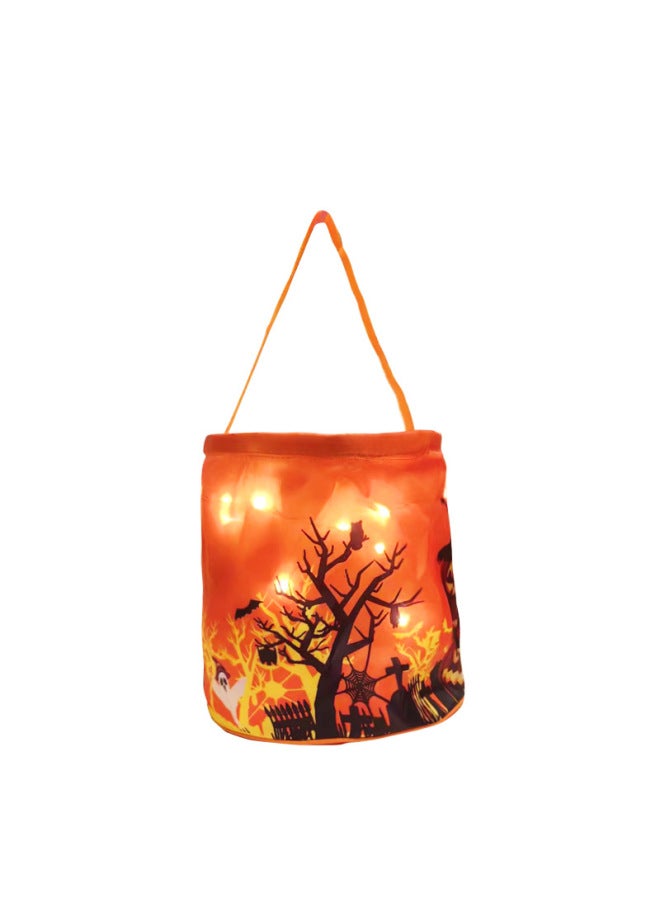 Loquat Lantern Satchel Pumpkin Decoration Ghost Festival Props Luminous Candy Bag Decorative Sugar Stereo Kidsren's Gift Bag-Color:No.1 - Image 3