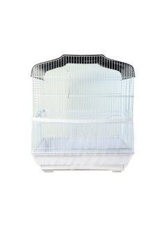 ZARSIO ZARSIO Birdcages Mesh Net Skirt Cover Reusable Stretchy Bird Cage Seed Catcher 35CM (White)  - Image 1