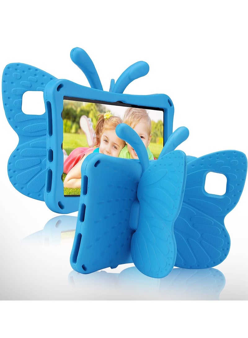 ELTRAZONE حافظة آيباد 10 (الجيل العاشر) للأطفال، حافظة آيباد 10.9 (2022) على شكل فراشة مع قاعدة – حماية كاملة من السقوط، مضادة للصدمات، حافظة آيباد مقاومة للأطفال (زرقاء) - Image 1