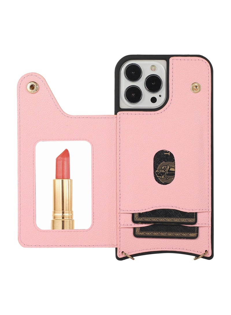 Suteni Back Cover Leather Protective Mirror Inside Mobile Phone Case for iPhone - Image 2