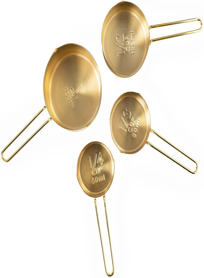 ستيفاني إمبورتس طقم أكواب وملاعق قياس ذهبية مكون من 10 قطع (4 أكواب؛ 6 ملاعق) - Image 2