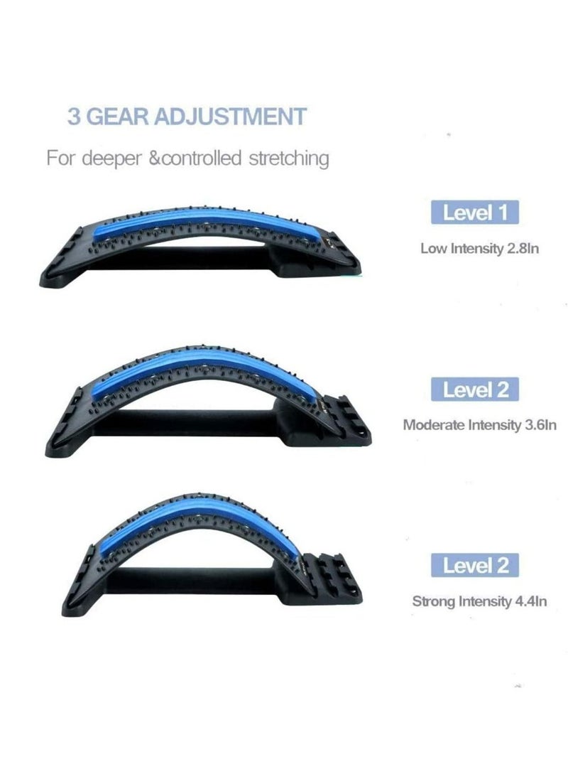 Loquat Back Stretcher - 3 Heights Adjustable Back Stretcher For Pain Relief, Lower Back Stretcher With Massaging Points  Cushion Foam, Spine Deck For Office Chair, Car, Travel(Pink) - Image 3