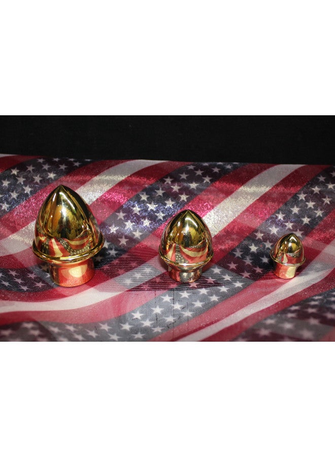 FlagandBanner غطاء علم قمة عمود العلم على شكل جوزة ذهبية (تناسب عمود بقطر 1 بوصة) - Image 3