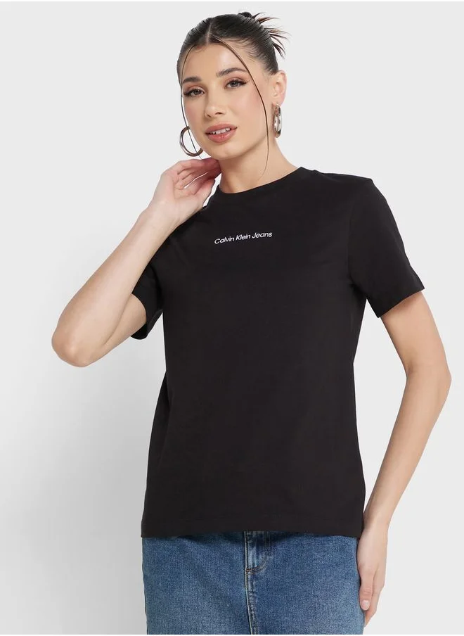 Calvin Klein Jeans Crew Neck Logo T-Shirt