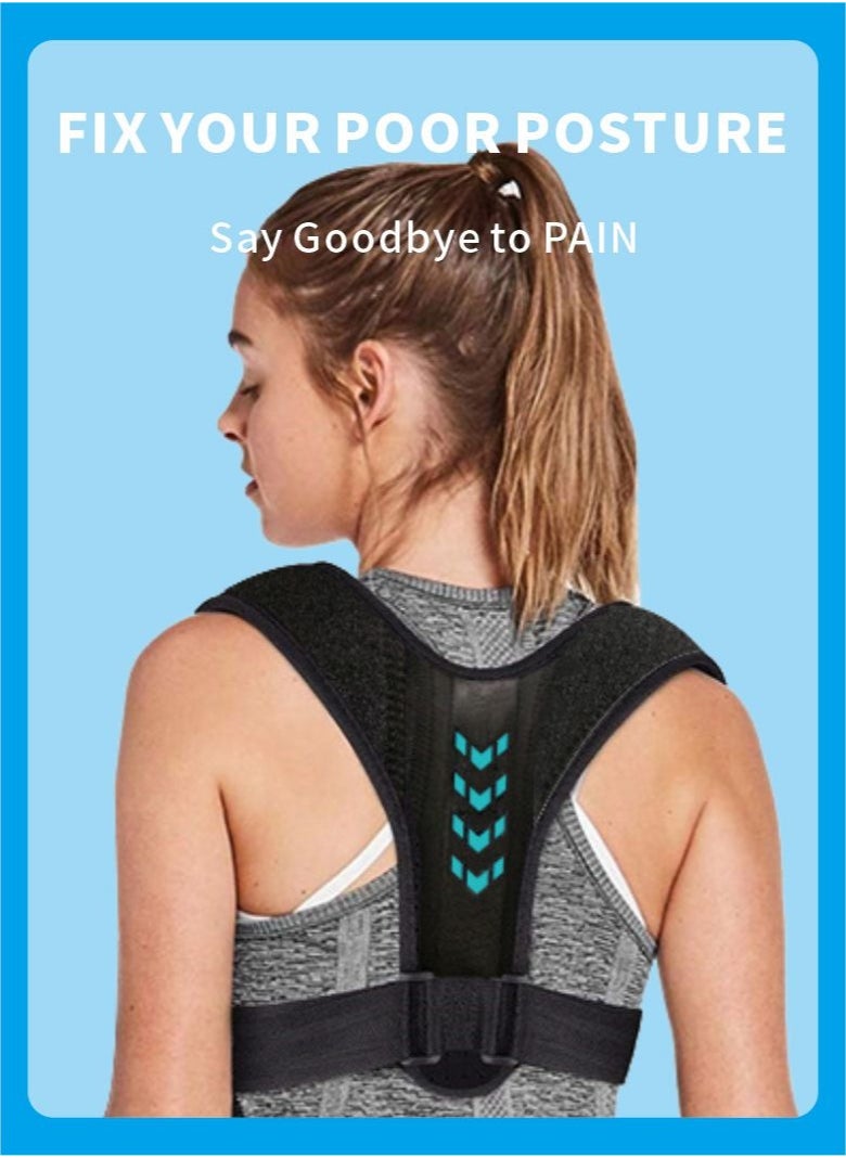 Posture Corrector for Women and Men, Adjustable and Fully Back Support Improve Back Posture and Lumbar Support